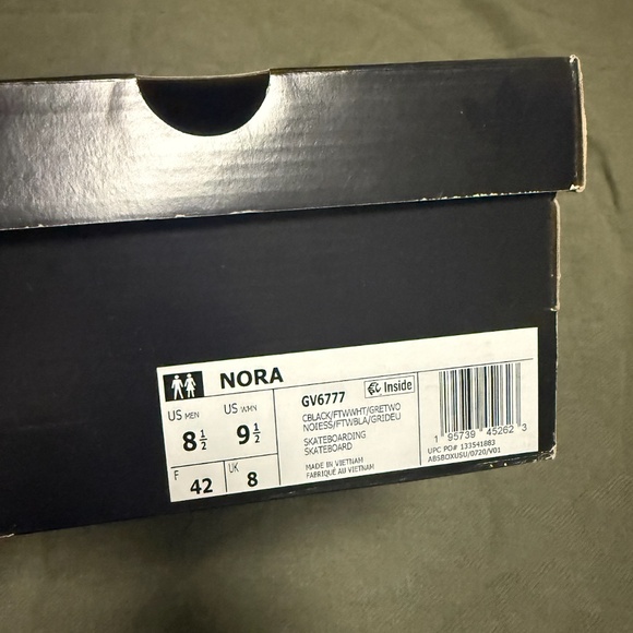 Adidas Nora Skate Shoes in Black & White - Picture 6 of 6